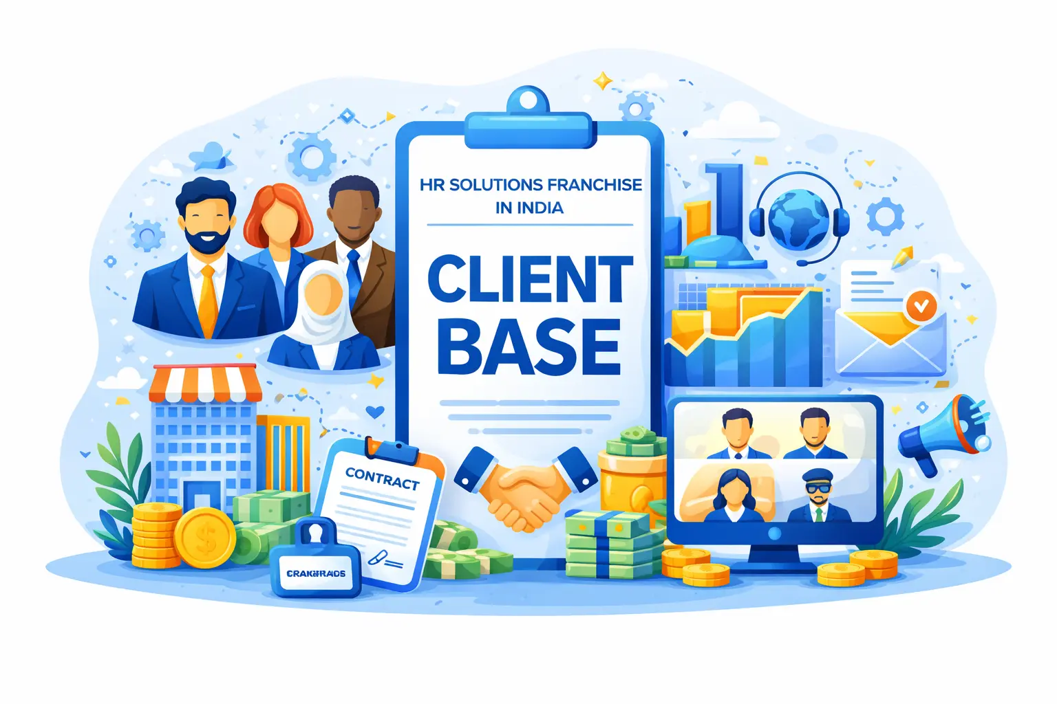 Our HR Solutions Franchise in India’s Client Base