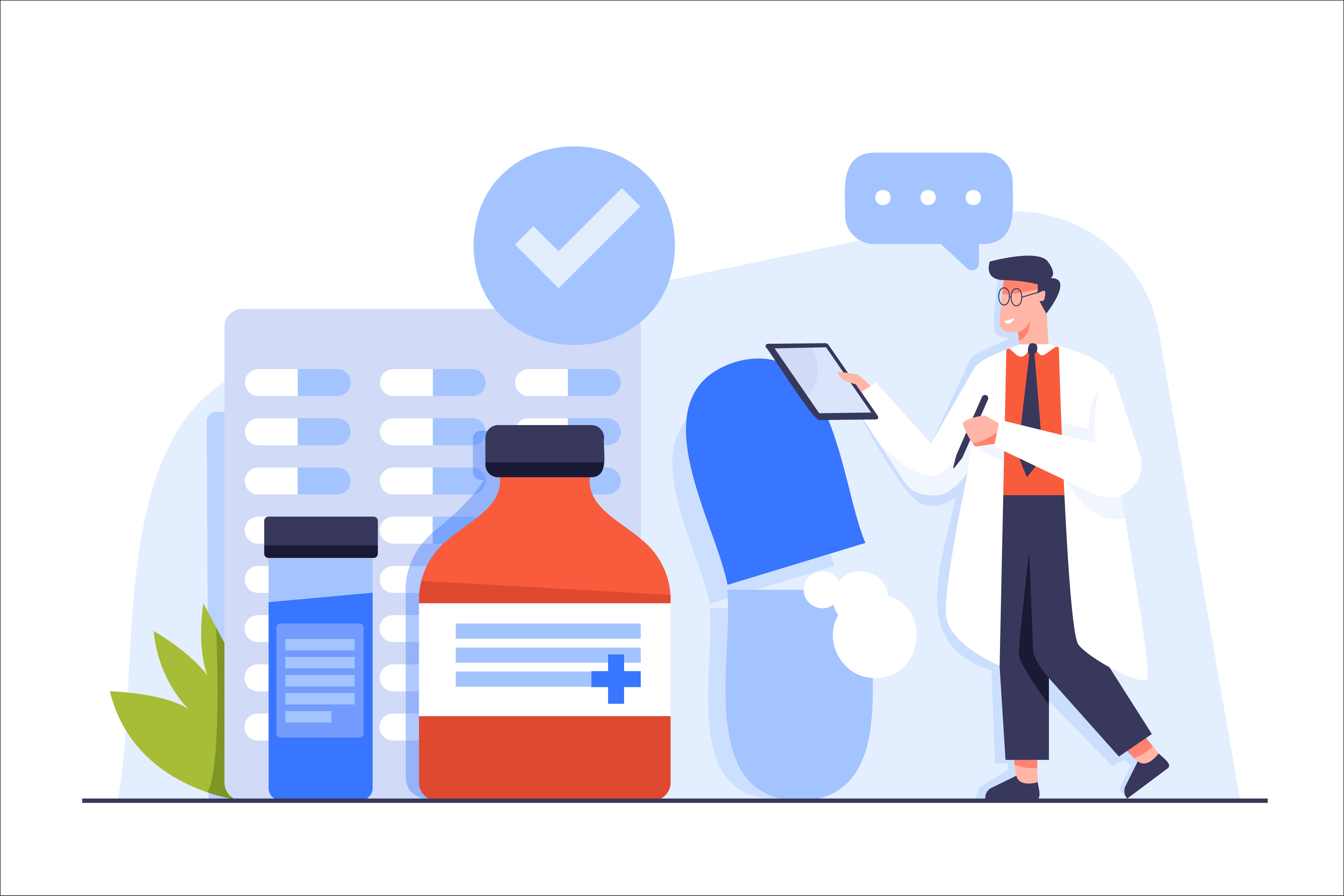 Pharma Business Growth Illustration